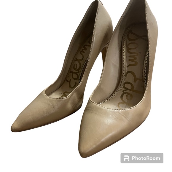 Sam Edelman Shoes - Sam Edelman Nude Leather Stiletto Heels size 7.5